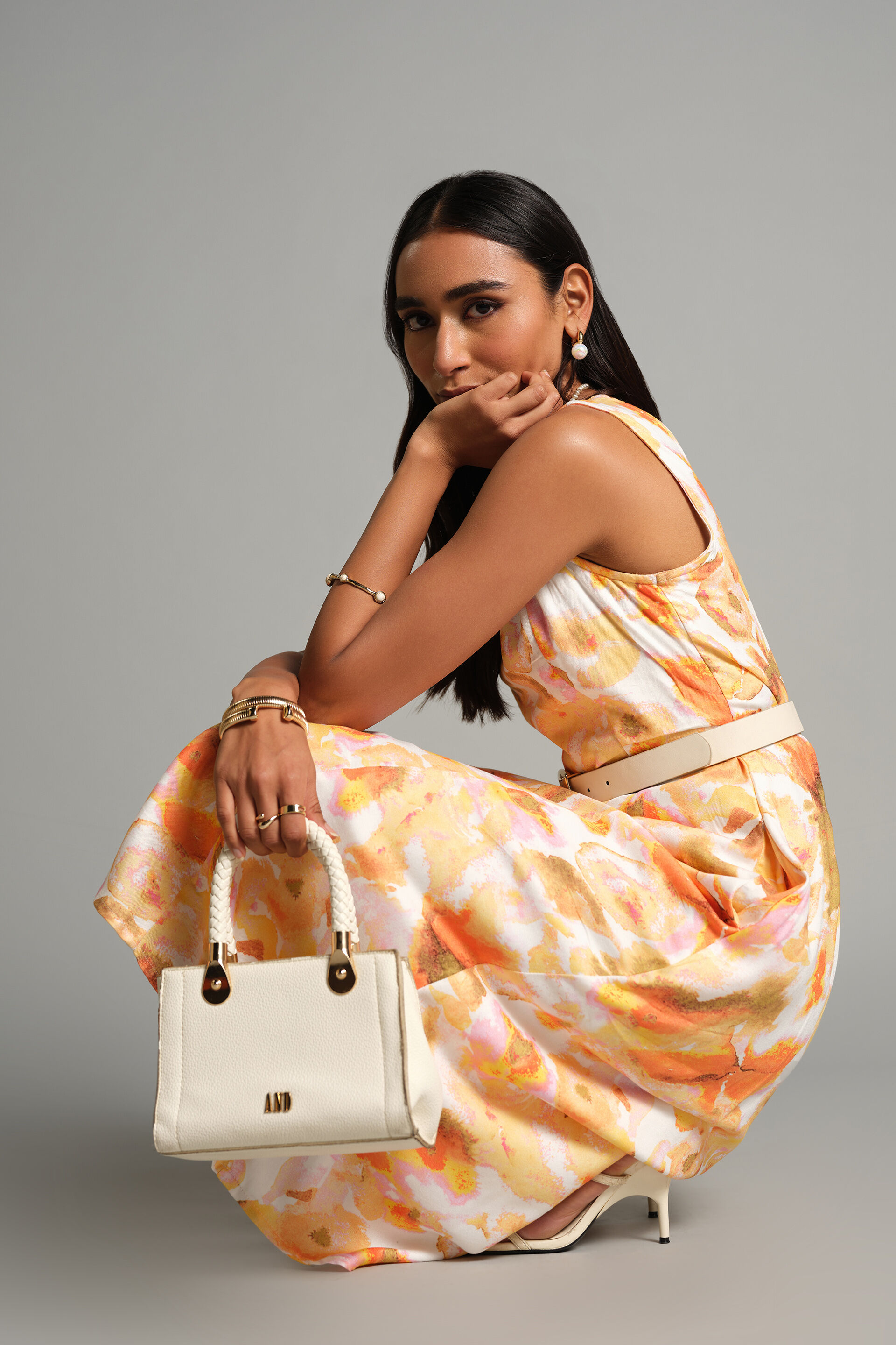 Rosid Dress, Orange, image 3